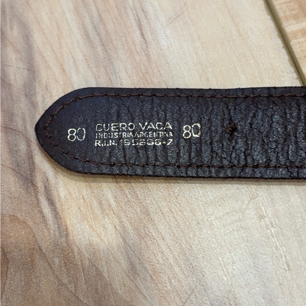 Leather Aztec Print Belt- 30” - Picture 5 of 7